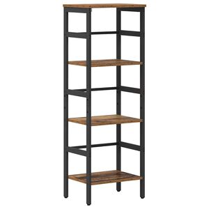 vidaXL Boekenkast 3-laags 40 x 29,5 x 115 cm Bewerkt hout Oud Hout