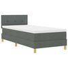 vidaXL Boxspringbed met matras Donkergrijs 80 x 200 cm Stof