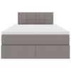 vidaXL Opbergbed met LED met matras met LED Taupe 120 x 200 cm Stof