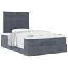 vidaXL Ottoman bed met matrassen 120x200cm fluweel donkergrijs