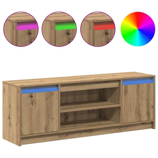 vidaXL TV Eenheden Bruin 139,5 x 34 x 50 cm Bewerkt hout