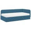 vidaXL Hoekbedframe Blauw 100 x 200 cm Fluweel