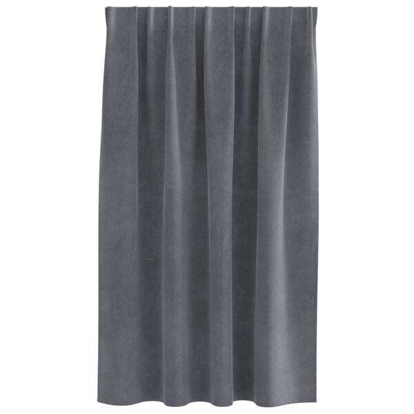 vidaXL Verduisterende gordijnen 2 pcs Lichtgrijs 140 x 140 cm Fluweel