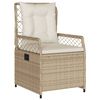 vidaXL 7-delige Tuinset met kussens poly rattan beige