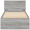 vidaXL Bedframe met hoofdbord en LED grijs sonoma eikenkleur 90x190 cm