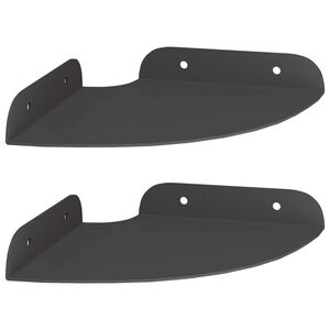 vidaXL Hoek Vloeiende Plank 2 st Zwart 15 x 15 x 2 cm