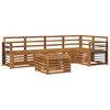 vidaXL Buiten bankenset 6 st Naturel Polyester