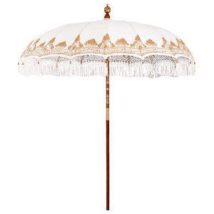 vidaXL Balinese Parasol Cr&egrave;me 215 x 215 x 260 cm