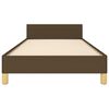 vidaXL Bedframe zonder matras 90x190 cm stof donkerbruin