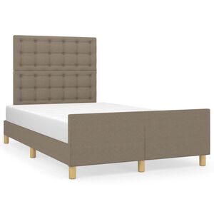 vidaXL Bedframe zonder matras 120x200 cm stof taupe