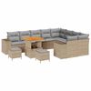 vidaXL Tuin Sofa Set met kussen met opslag 12 pcs Beige en Licht Grijs