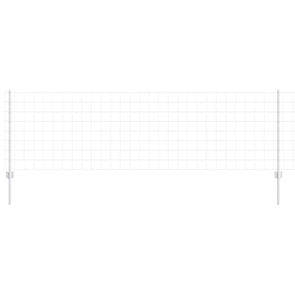 vidaXL Hek met Paal Zilver 0,8 x 10 m Staal