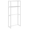 vidaXL Wasmachineplank met opslag Wit 70 x 27 x 136 cm Aluminium