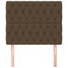 vidaXL Hoofdbord donkerbruin 100x7x118/128 cm stof