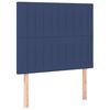 vidaXL Boxspring met matras en LED stof blauw 90x200 cm
