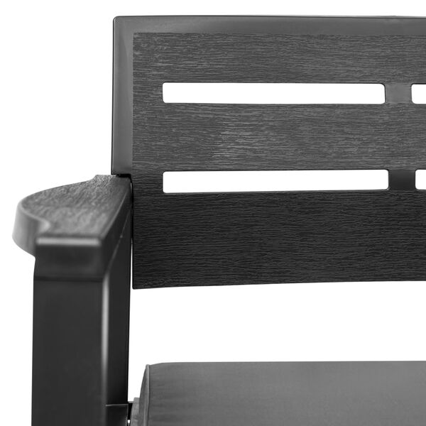 vidaXL Tuinbank 2-zits met kussens 133 cm kunststof antraciet