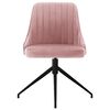 vidaXL Eetkamerstoelen 6 st fluweel roze