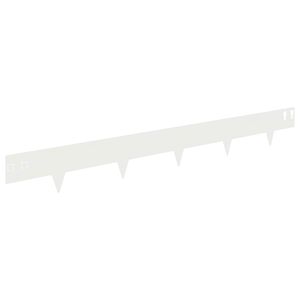 vidaXL Gazonrand 10 pcs 100 x 12 cm Staal Wit