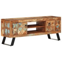 vidaXL Tv-meubel 112x30x45 cm massief gerecycled hout