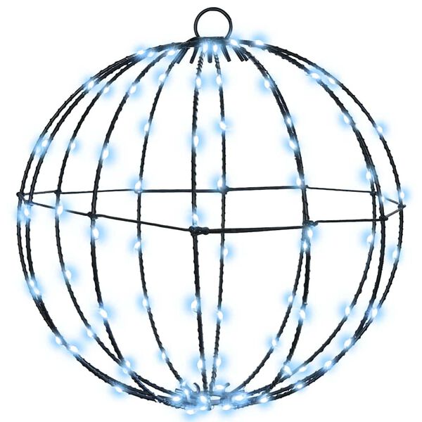 vidaXL Bal met 96 LED Koudwit 30 cm Metaal