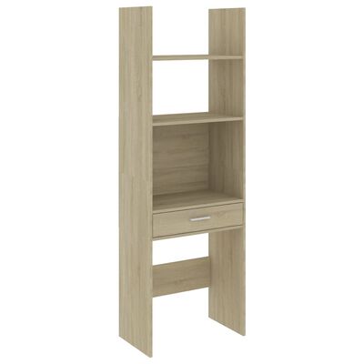 vidaXL Boekenkast 60x35x180 cm bewerkt hout sonoma eikenkleurig