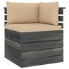 vidaXL 8-delige Loungeset met kussens pallet massief grenenhout