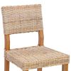 vidaXL Eetkamerstoel 2 pcs Naturel 46 x 55 x 84 cm Kubu Rattan