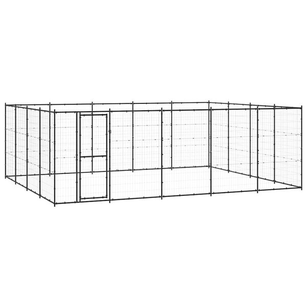 vidaXL Hondenkennel 24,2 m&sup2; staal