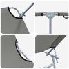 vidaXL Ligstoel 2-persoon 2 pcs Grijs 58 x 188 x 77cm Stof
