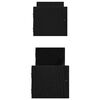 vidaXL Wandplank Wandgemonteerd 2 pcs Zwart Eiken 60 x 16 x 14 cm