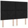 vidaXL LED Box Spring Bed met hoofdeinde Zwart 140 x 190 cm Stof