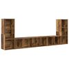 vidaXL Tv-meubelset 4 pcs Oud Hout 37 x 35 x 107 cm Bewerkt hout