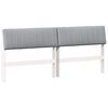 vidaXL Gestoffeerd hoofdbord Lichtgrijs 180 cm Massief grenenhout
