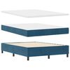 vidaXL Boxspringbed met matras Donkerblauw 140 x 190 cm Fluweel