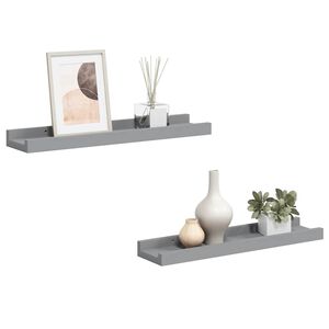 vidaXL Fotoplanken 2 st 40x9x3 cm MDF grijs