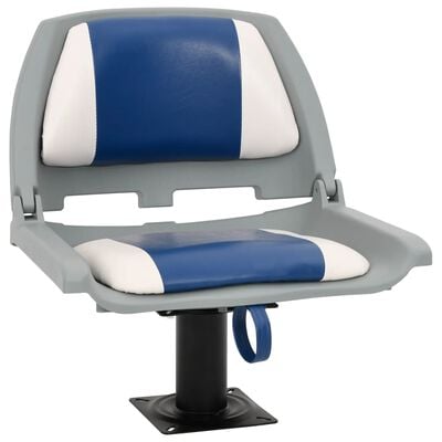 vidaXL 2-delige Bootstoelenset inklapbaar 48x51x41 cm blauw en wit