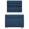 vidaXL Boxspring met matras stof blauw 100x200 cm