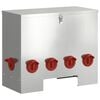 vidaXL Kip voerbak zilver 60,5 x 29 x 51 cm 25 kg Gegalvaniseerd staal