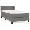 vidaXL Boxspring met matras stof donkergrijs 80x200 cm
