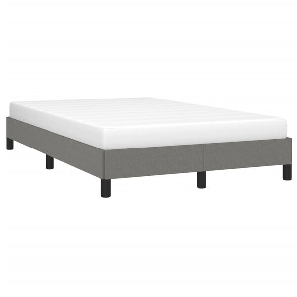 vidaXL Bedframe zonder matras 120x200 cm stof donkergrijs