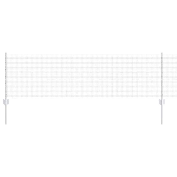 vidaXL Hek met Paal Zilver 0,6 x 25 m Staal
