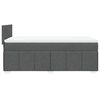 vidaXL Boxspring met matras stof donkergrijs 80x200 cm