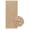 vidaXL Vloerkleed ZIZUR binnen en buiten 80x200 cm jute look