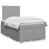 vidaXL Boxspring met matras stof lichtgrijs 120x190 cm