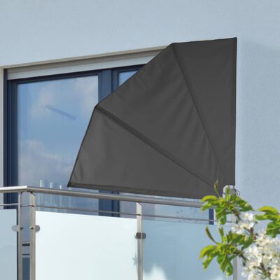 Hectare kalf Buiten adem HI Balkonscherm 1,2x1,2 m polyester zwart online kopen | vidaXL.be