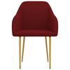 vidaXL Eetkamerstoelen 6 st fluweel wijnrood