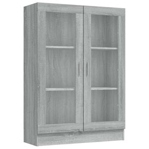 vidaXL Vitrinekast 82,5x30,5x115 cm bewerkt hout grijs sonoma eiken