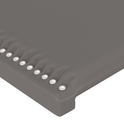 vidaXL Hoofdbord met randen 103x16x78/88 cm kunstleer grijs