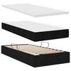 vidaXL Opbergbed met LED met matras Zwart 100 x 200 cm Polyester