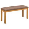 vidaXL Eetbank 95 x 32 x 45 cm Massief Eikenhout Grijs
